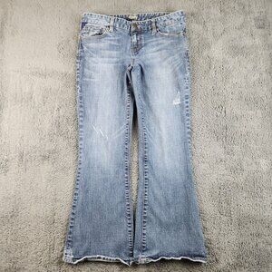 VTG Flare Leg Jeans Womens 29x29 Y2K Low Rise Hip Hugger Bell Bottom Bratz Denim